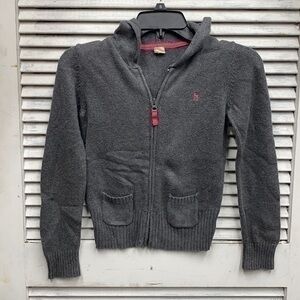 Old Navy Zip Hooded Cardigan Grey & Pink size Medium